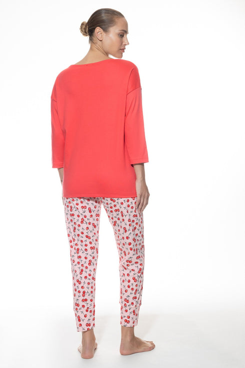 Mey Serie Cherry Rush Pyjama 7/8 Length, 3/4 Sleeve